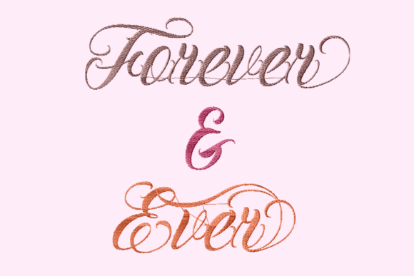 Forever and Ever Lettering for Seasonal Embroidery Projects