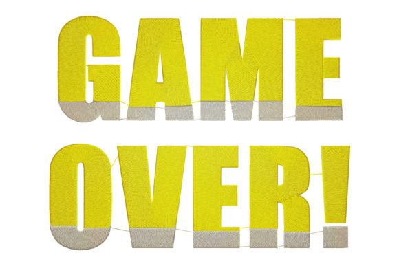Game Over Sign Embroidery Review