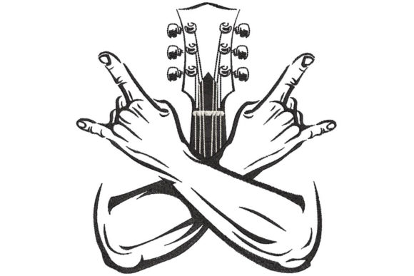 Guitar Thumbs Up Embroidery Review