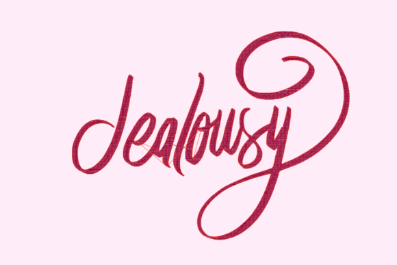 Jealousy Pink Lettering Embroidery Review