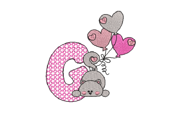 Letter G Cat Sketch Review for Business Merchandise