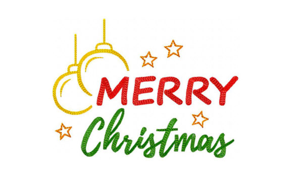 Merry Christmas with Balls Embroidery Review