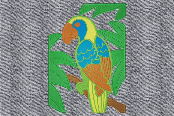 Multicolor Parrot in the Jungle for Holiday Projects