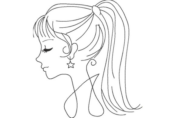 Outlined Portrait of a Lady Embroidery Review