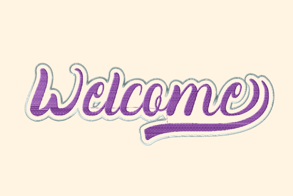 Welcome Purple Vintage Embroidery Review